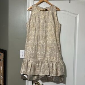 Gorgeous Beige and Gold After Five Dress